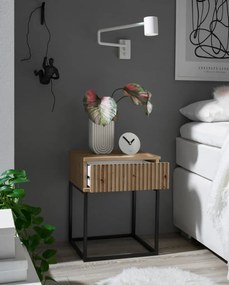 Nočný stolík s 1 zásuvkou Marle, dub artisan