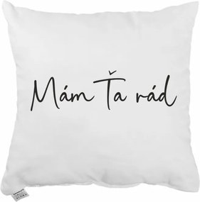 Dekoratívny vankúš Mám Ťa rád 40x40 cm EMI