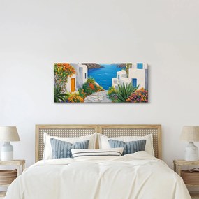 Obraz - Grécka ulička (120x50 cm)