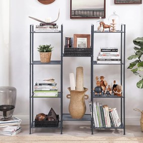 Regál Debra 128 cm černý