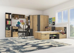 Meblar Detská izba Nano B (2 farby) Farba: Dub Riviera