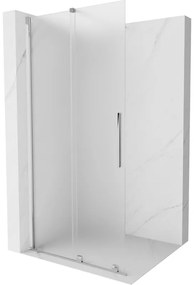 Mexen Velar, sprchová zástena s posuvnými dverami Walk-in 90 x 200 cm, 8mm sklo námraza, chrómová, 871-090-000-33-01