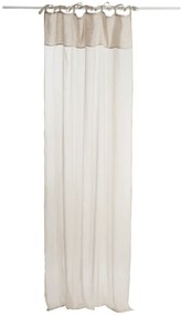 Béžový bavlnený voál / záclona na zaväzovanie - 140 * 290cm