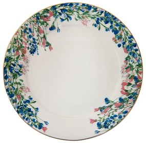 Porcelánový dezertný tanier s kvetmi Floweries - Ø 21*2 cm