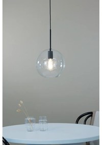 Čierne závesné svietidlo so skleneným tienidlom 25x25 cm Patera - Markslöjd