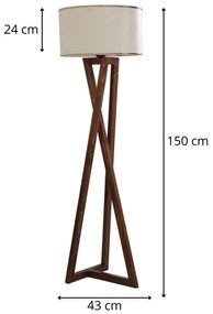 Stojací lampa Ceviz ořech