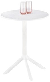 Zahradní kulatý stůl CALVO 60 cm bílý