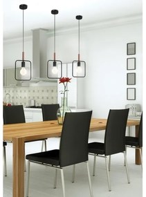 Luster na lanku FRAME 1xE27/60W/230V čierna