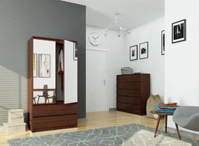 Šatníková skriňa Safwan II (wenge) (so zrkadlom). Akcia -14%. Vlastná spoľahlivá doprava až k Vám domov. 1128795