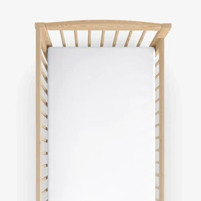 Goldea bavlnená plachta do detské postieľky - biela 60 x 120 cm