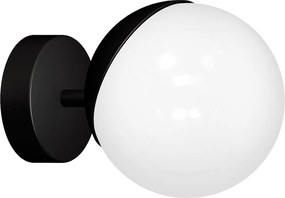 Nástenné svietidlo Sfera, 1x biele sklenené tienidlo, b