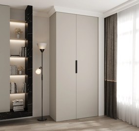 Šatníková skriňa 110 cm Carmela 40-4 (kašmír + čierna). Akcia -20%. Vlastná spoľahlivá doprava až k Vám domov. 1126639