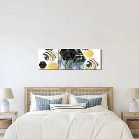Obraz - Mnohouholník (s hodinami) (90x30 cm)