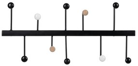 Čierny kovový nástenný vešiak – Ixia