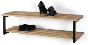 Kovový stojan na topánky v čierno-prírodnej farbe Marco – Spinder Design