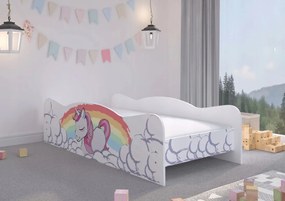 DomTextilu Nádherná rozprávkova detská posteľ 140 x 70 cm My Little Ponny  Biela 46413