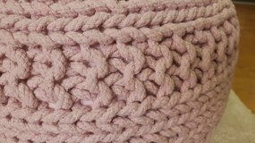 KUDOS Textiles Pvt. Ltd. MEGA AKCE: Sedací vak TEA POUF 6 růžový - 40x40x35 cm