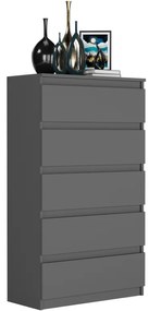Vysoká komoda R-5 - rôzne farebné prevedenia antracit