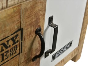 furniture-nabytek.cz - Masívny TV stolík Pune z mangového dreva, lakovaný, prírodný – 115×43×45 cm