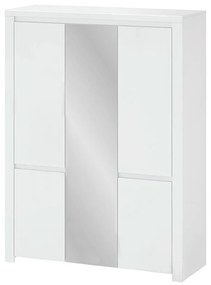 Šatníková skriňa Lafer 5D (biela) (so zrkadlom). Vlastná spoľahlivá doprava až k Vám domov. 1034097