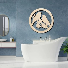 Drevený obraz na stenu vtáky na konári | SENTOP PR0517