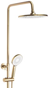 Rea Avalon, sprchová súprava s dažďovou hlavovou a ručnou hlavicou, zlatá matná, REA-P2400
