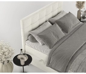 Krémovobiela boxspring posteľ s úložným priestorom 140x200 cm Urbaneo – Maison de Rêve