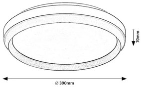 Rabalux 71159 - LED stropné svietidlo FONTANA LED/24W/230V 3000K