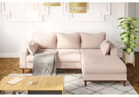 Béžová menčestrová rohová pohovka (pravý roh) Beata – Ropez