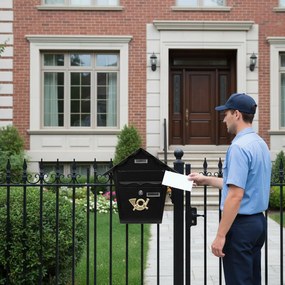 ModernHome Poštová schránka z pozinkovanej ocele - čierna ModernHome