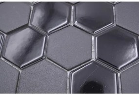 Keramická mozaika HX 09059 šesťuholník 32,5x28,1 cm mix čierna R10B