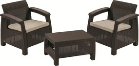 Záhradná sada Keter Corfu WEEKEND, hnedá