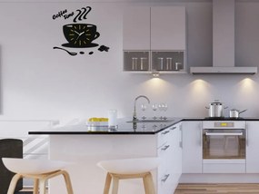 Nástenné hodiny Satin cup čierno-žlté