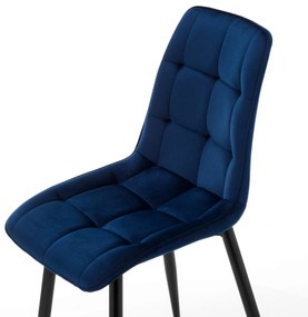 JAKS Jedálenská stolička Chic velvet modrá