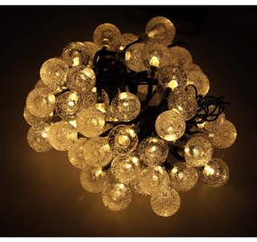 IKO Solárne záhradné svetielka 7m 50LED - teplá biela