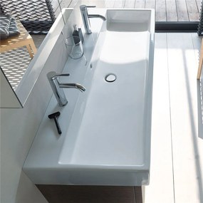 DURAVIT Vero Air umývadlo do nábytku s dvomi otvormi, s prepadom, 1200 x 470 mm, biela, 2350120024