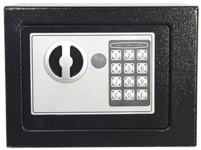 LEAN Elektronický kovový trezor na kód, čierna