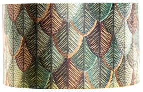 Zamatový tienidlo s dizajnom listov a zlatým vnútorným povrchom 35/35/20