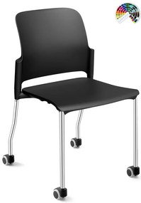 MAYER Konferenčná stolička do čakárne CLASS3 čalúnenie LIMA koženka