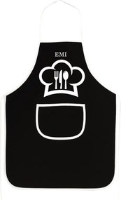 Kuchynská zástera Chef EMI, čierna