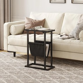 Odkládací stolek Fido 40 cm černý/čirý