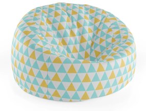 Sablio Sedací vak Cocoon Dvojfarebné trojuholníky - 75 x 45 x 35 cm