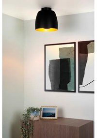 Lucide 30188/01/30 - Stropné svietidlo NOLAN 1xE27/60W/230V pr. 24 cm čierna
