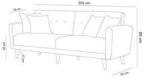 Rozkladacia pohovka Aria Grey
