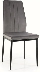 SI Stolička Atom Velvet sivý