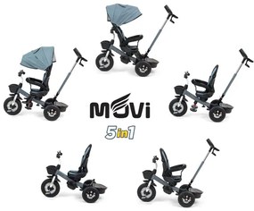 Detská trojkolka Movi sivá