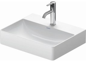 DURAVIT DuraSquare umývadlo do nábytku Compact, s otvorom, bez prepadu, 500 x 400 mm, biela, s povrchom WonderGliss, 23565000411