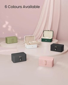 Šperkovnica, 2-poschodová úložná, 11 x 16 x 8 cm, ružová