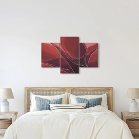 Obraz - Červená abstraktná kvetina N⁰2 (90x60 cm)