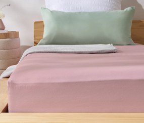 Napínacia posteľná plachta z mikrovlákna, ružová, nadmerná veľkosť